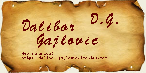 Dalibor Gajlović vizit kartica